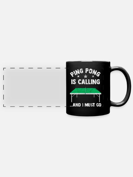 Pingpong - Panorama-Tasse farbig - Schwarz