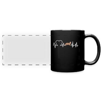 otter - Full Colour Panoramic Mug - black - Front