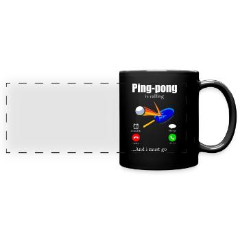 Ping pong - Mug panoramique uni - noir - Devant