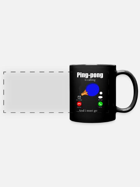 Ping-Pong - Panorama-Tasse farbig - Schwarz