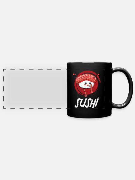 Sushi Go - Panorama-Tasse farbig - Schwarz
