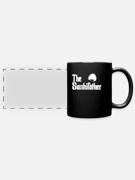 Sushi - Panorama-Tasse farbig - Schwarz