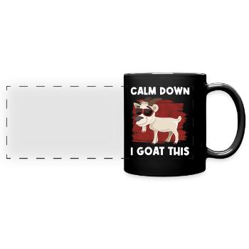 i goat this goat funny relax calm down i goat this - Full Colour Panoramic Mug - black - Front