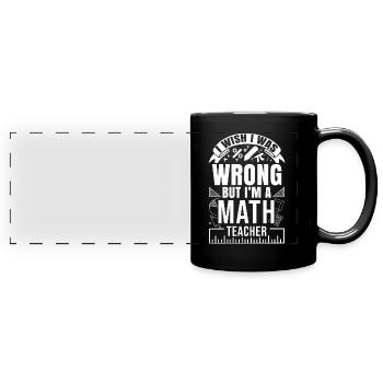 Mathematik Nerd Algebra Geometrie Formel Mathe - Panorama-Tasse farbig - Schwarz - Vorne