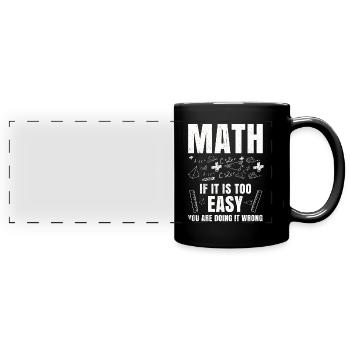 Mathematik Tshirt Professor Geometrie Algebra Pi - Panorama-Tasse farbig - Schwarz - Vorne