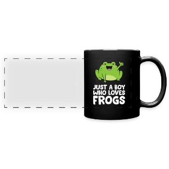 Just A Boy Who Loves Frogs - Full Colour Panoramic Mug - black - Front