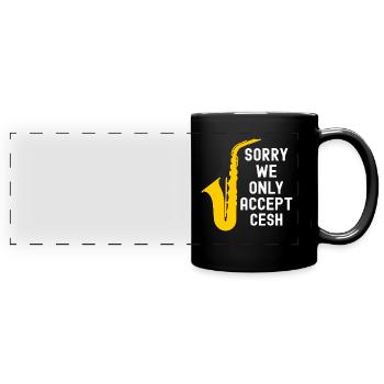 Jazz Tshirt - Panorama-Tasse farbig - Schwarz - Vorne