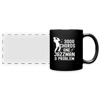 Jazz Musik Blues Saxofon Blues Geschenk Jazzclub - Panorama-Tasse farbig - Schwarz - Vorne