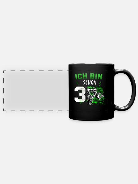 Motocross - Panorama-Tasse farbig - Schwarz