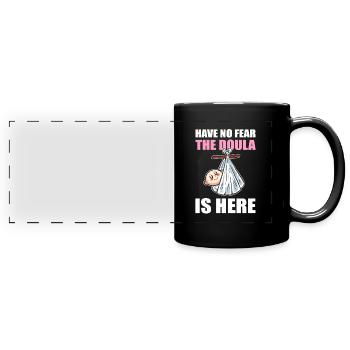 Geburtsthelfer Hebamme Doula Geburtshelferin Krank - Panorama-Tasse farbig - Schwarz - Vorne