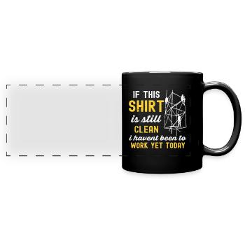 Scaffolding builders - Full Colour Panoramic Mug - black - Front