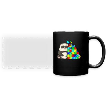 Autism Gift Autistic Asperger ADHD Autism - Full Colour Panoramic Mug - black - Front