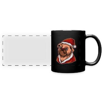 Christmas Ugly Christmas Gift Xmas Pug Pug - Full Colour Panoramic Mug - black - Front