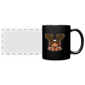 Christmas Ugly Christmas Gift Xmas Pug Pug - Full Colour Panoramic Mug - black - Front