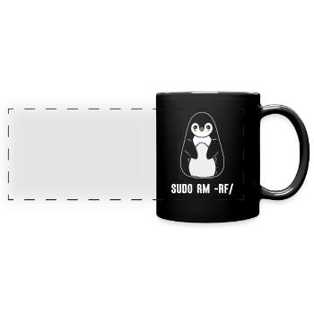 sudo rm rf / Linux Computer Programmer - Panorama-Tasse farbig - Schwarz - Vorne