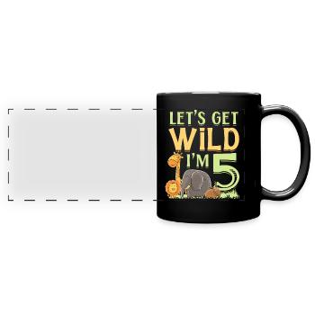 Elefant - Panorama-Tasse farbig - Schwarz - Vorne