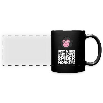 Just a Girl Who Loves Spider Monkeys - Full Colour Panoramic Mug - black - Front