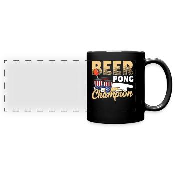 BEER PONG CHAMPION - Full Colour Panoramic Mug - black - Front