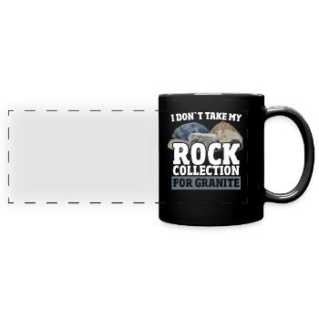 Geologie Geologie Geologe Wissenschaft Fossilien E - Panorama-Tasse farbig - Schwarz - Vorne