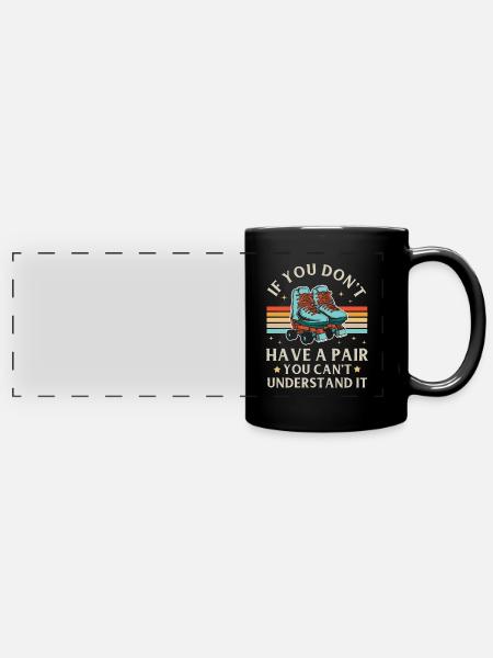 Inline Skater - Panorama-Tasse farbig - Schwarz