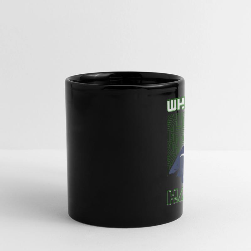 White Hat Hacker Hacking Programming Dark Net Panorama-Tasse farbig