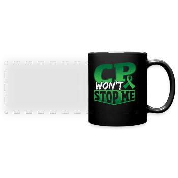 CP Won't Stop Me Cerebral Palsy Warrior Palsy - Panorama-Tasse farbig - Schwarz - Vorne