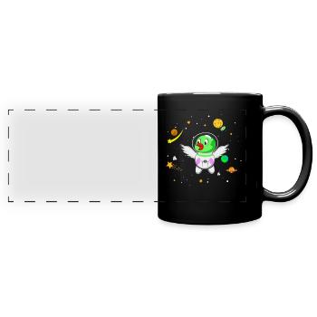 Zukünftiger Astronaut Vogel - Panorama-Tasse farbig - Schwarz - Vorne