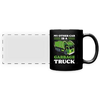 My Other Car Is A Garbage Truck Recycling Trash - Panorama-Tasse farbig - Schwarz - Vorne
