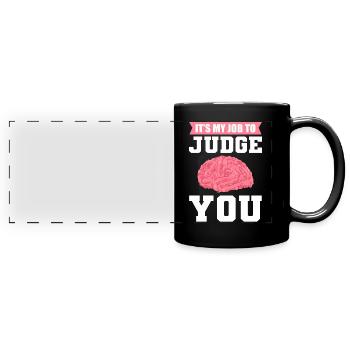 Psychologe Schulpsychologe Psychologie Psyche - Panorama-Tasse farbig - Schwarz - Vorne