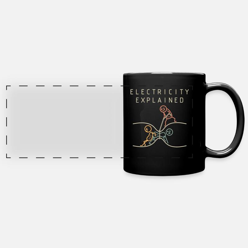 L’électricité explique la physique - Mug panoramique uni - noir