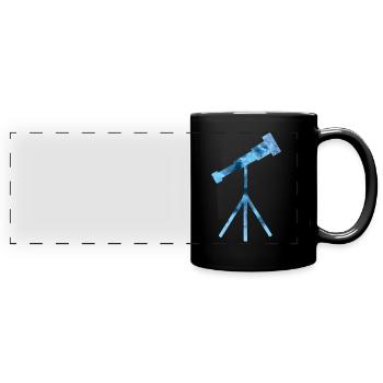 Telescope lover astronomy - Full Colour Panoramic Mug - black - Front