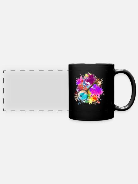Banjo - Panorama-Tasse farbig - Schwarz