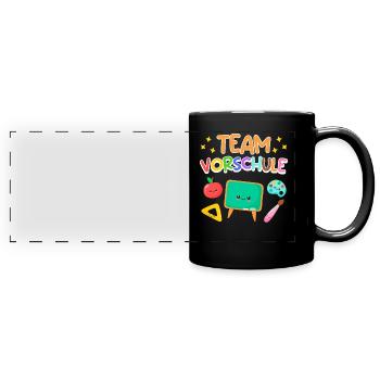 Vorschule Team Vorschüler Vorschulkinder - Panorama-Tasse farbig - Schwarz - Vorne