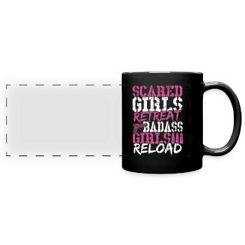 Scared Girls Retreat Badass Girls Reload 2nd - Full Colour Panoramic Mug - black - Front