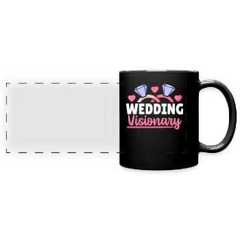 Wedding Visionary Wedding Planner Wedding Planning - Full Colour Panoramic Mug - black - Front