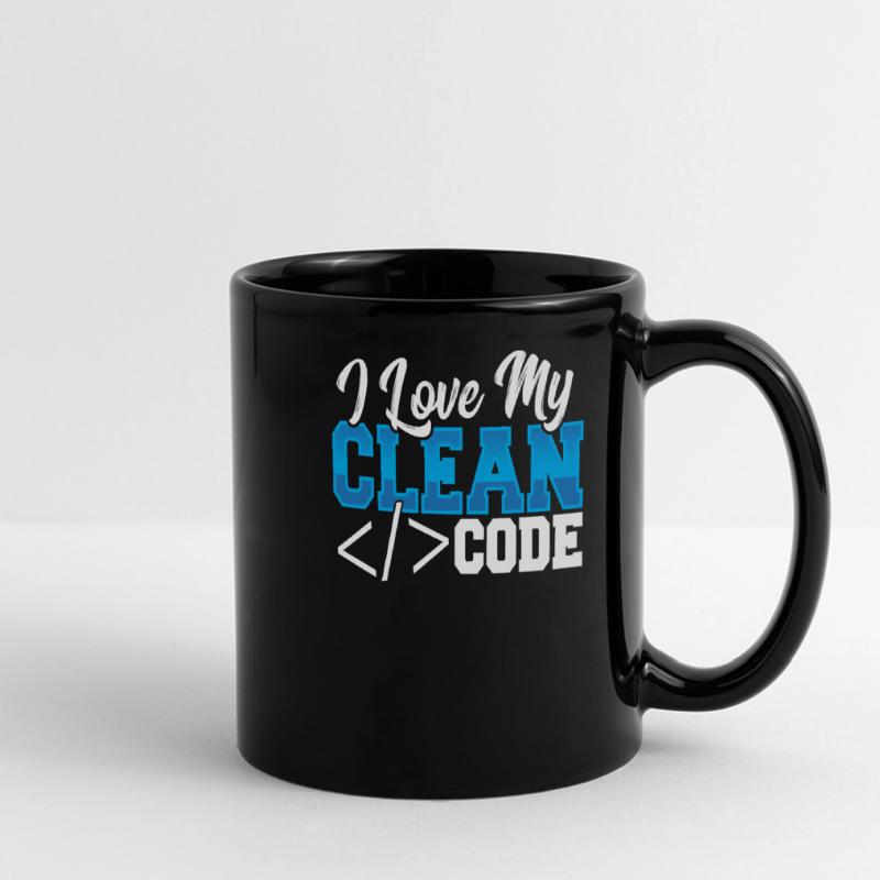 Programming I Love My Clean Code Web Developer Full Colour Panoramic Mug