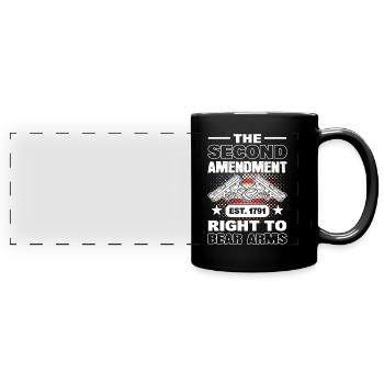 The Second Amendment Est. 1791 Right To Bear Arms - Full Colour Panoramic Mug - black - Front