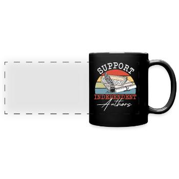 Bibliophile Author Blogger Journalistic Writing - Full Colour Panoramic Mug - black - Front