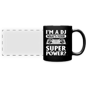 Beatmaker House Music Dj Relax the DJ Is Here - Panorama-Tasse farbig - Schwarz - Vorne