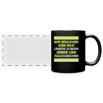 Firefighter Tshirt Firefighter Firefighter 112 - Full Colour Panoramic Mug - black - Front