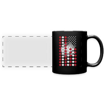 Baseball Sports Joueur de baseball Lanceur Receveur États-Unis - Mug panoramique uni - noir - Devant
