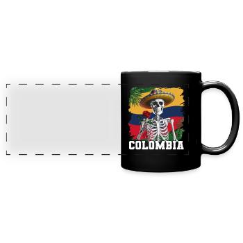 Kolumbien Colombia Medellin Urlaub Bogota Cali - Panorama-Tasse farbig - Schwarz - Vorne