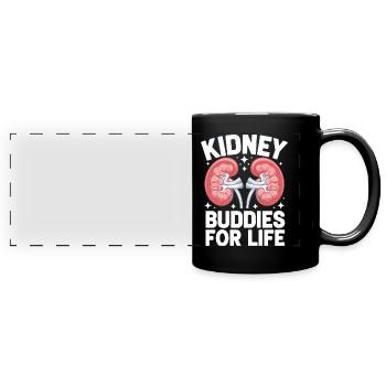 Nierenspender Niere Organspender - Panorama-Tasse farbig - Schwarz - Vorne