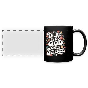 Atheismus Atheist Anti-Religion Agnostiker - Panorama-Tasse farbig - Schwarz - Vorne
