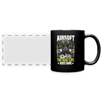 Airsoft Fields BB Guns I like airsoft - Full Colour Panoramic Mug - black - Front