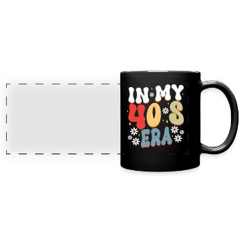 40er Geburtstag in meiner 40er-Ära - Panorama-Tasse farbig - Schwarz - Vorne