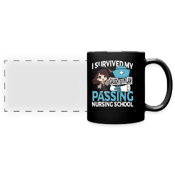 Nurse Daughter-in-law Nursing - Full Colour Panoramic Mug - black - Front