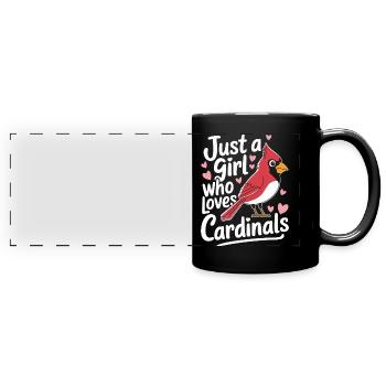 Kardinal Rotkardinal Vogel Roter Kardinal - Panorama-Tasse farbig - Schwarz - Vorne