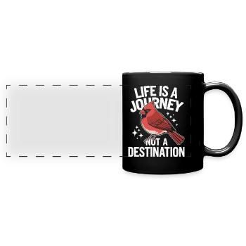 Kardinal Rotkardinal Vogel Roter Kardinal - Panorama-Tasse farbig - Schwarz - Vorne