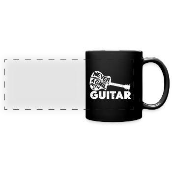 Musikerin Gitarristin Geschenk Gitarren Mädchen - Panorama-Tasse farbig - Schwarz - Vorne